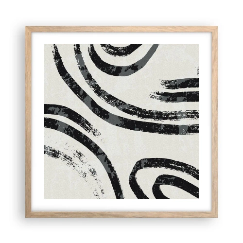 Plakat w ramie jasny dąb - W pół zatrzymany - 50x50 cm