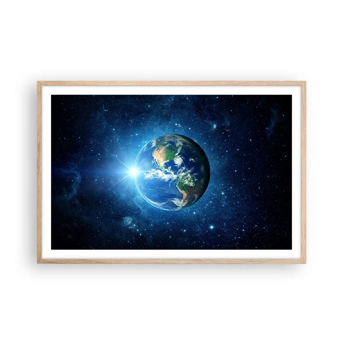 Plakat w ramie jasny dąb - Jesteśmy w niebie - 91x61 cm
