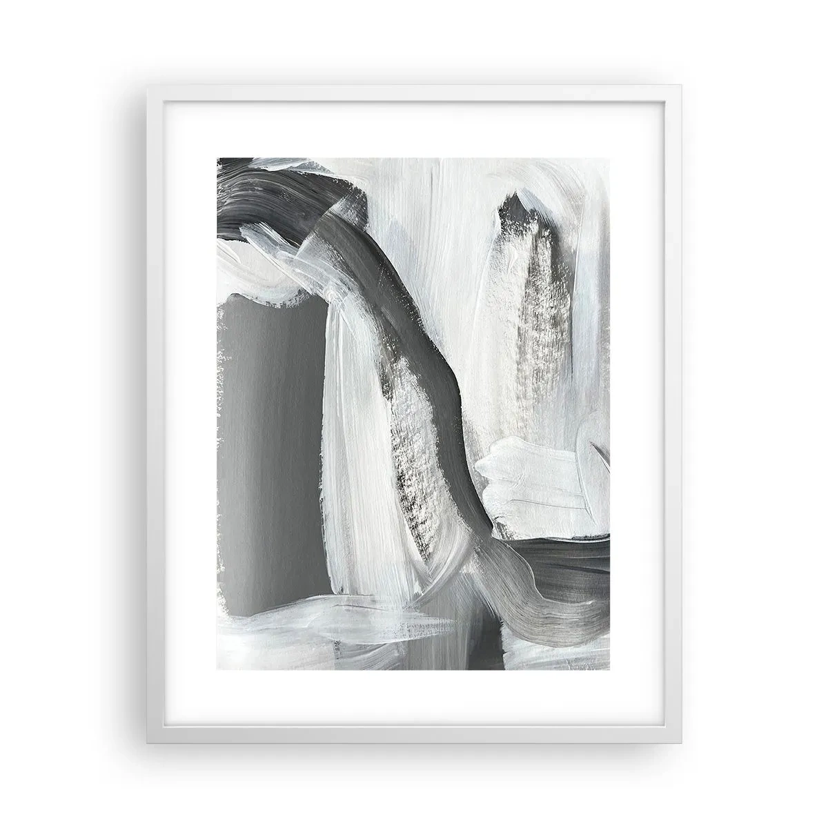 Plakat w białej ramie - Zdecydowanym ruchem - 40x50 cm