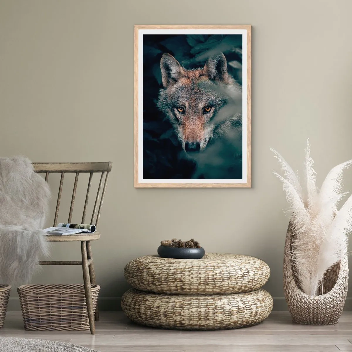 Plakat w ramie jasny dąb - Łowca - 40x50 cm