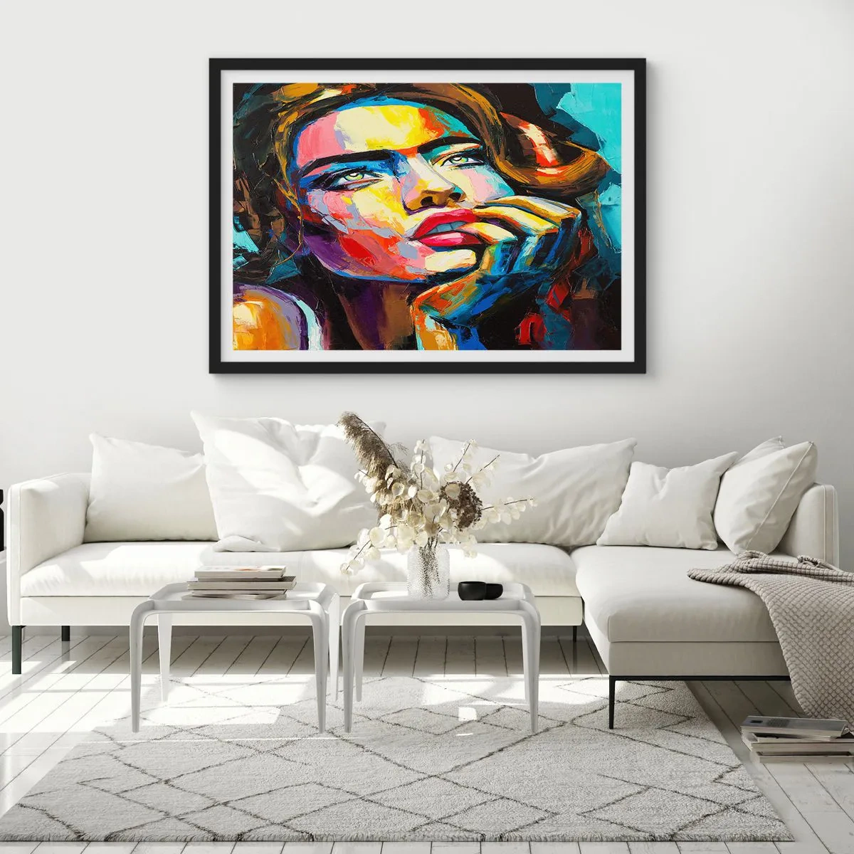 Plakat w czarnej ramie - Marzenia jak ptaki szybują po niebie - 50x40 cm