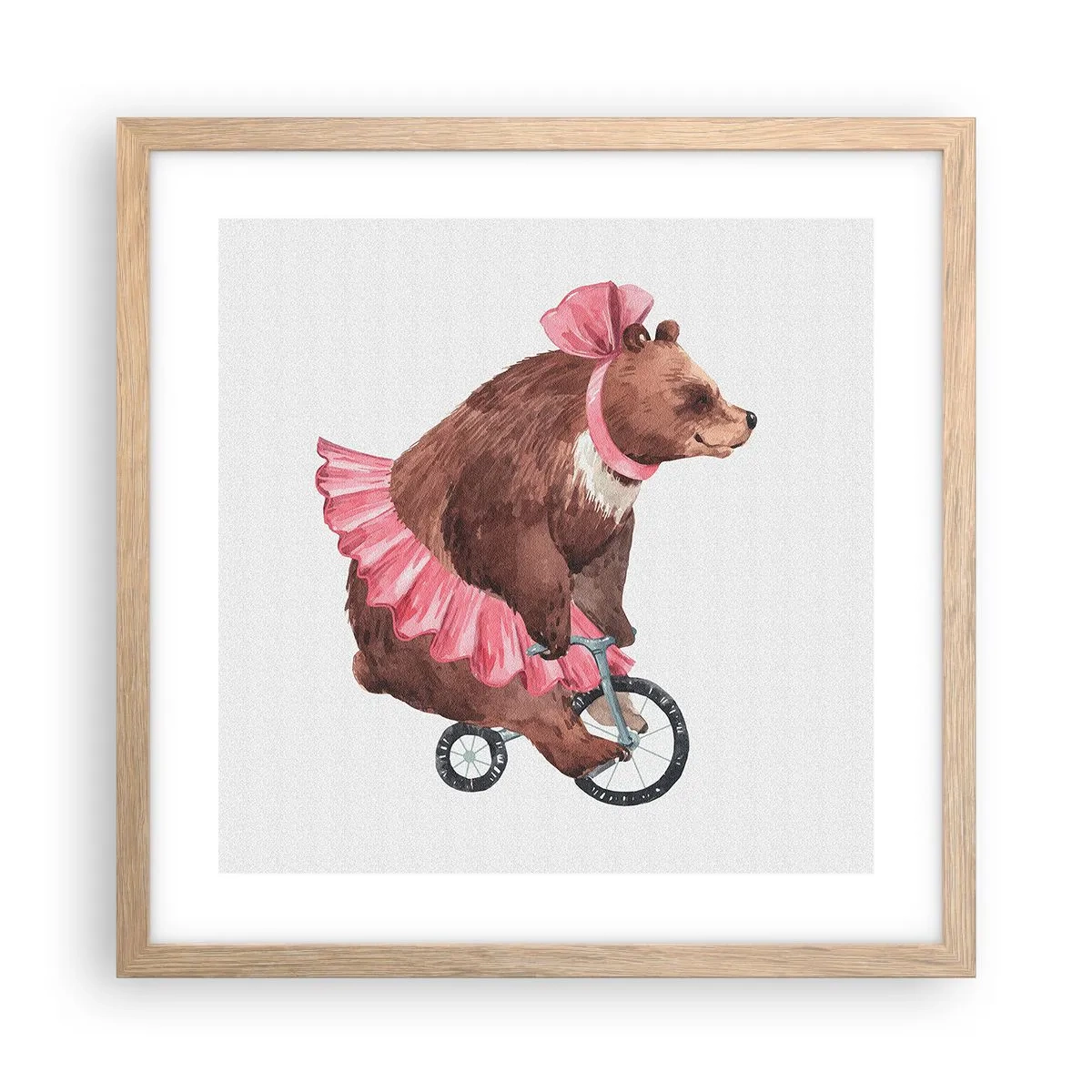 Plakat w ramie jasny dąb - Ale cyrk! - 40x40 cm