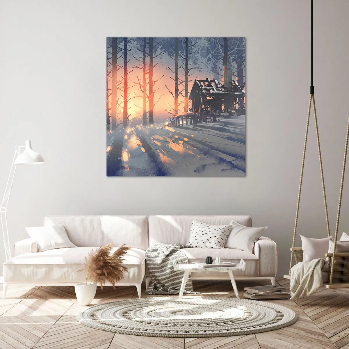 Obraz na płótnie - Zagląda tu tylko słońce - 60x60 cm