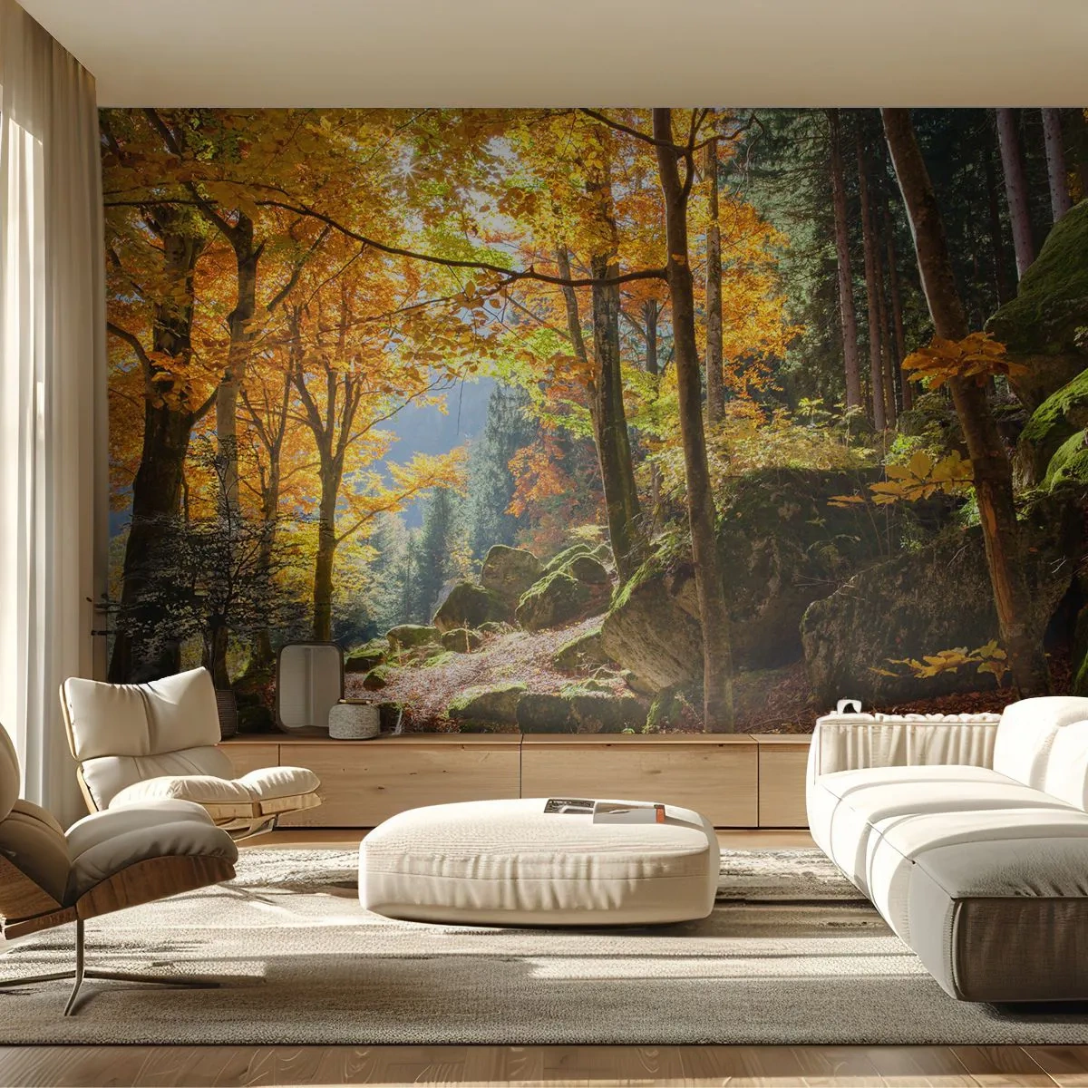 Fototapeta Samoprzylepna Deluxe Sticker - Czas na odpoczynek - Krajobraz, Las, Natura - 250x175 cm