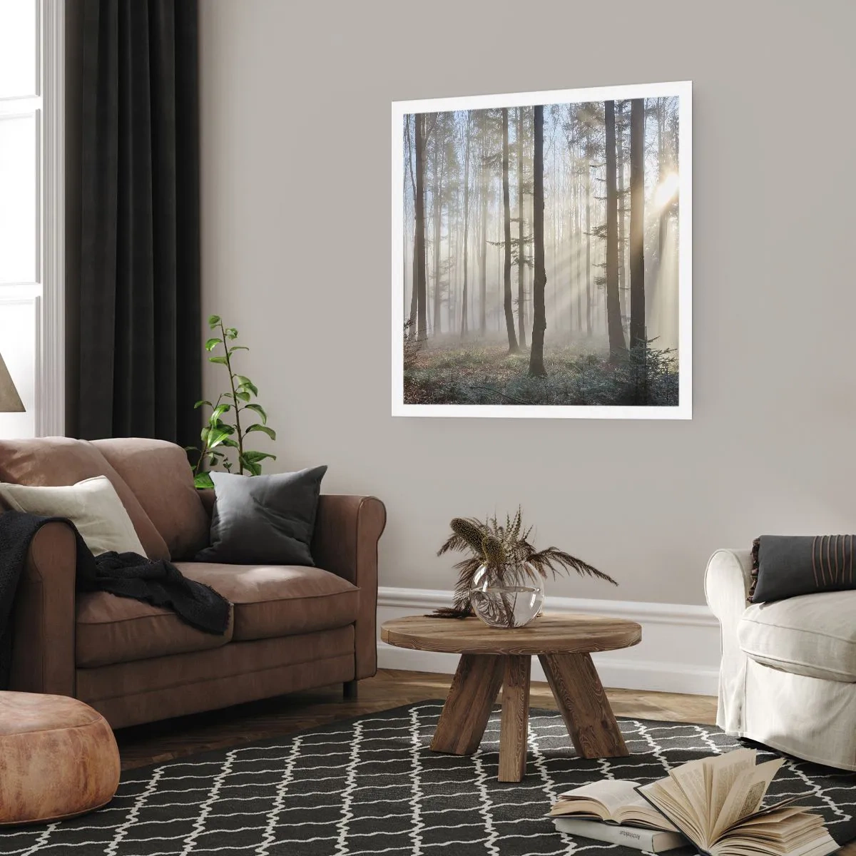 Plakat - Mgła też się zbudziła - 40x40 cm