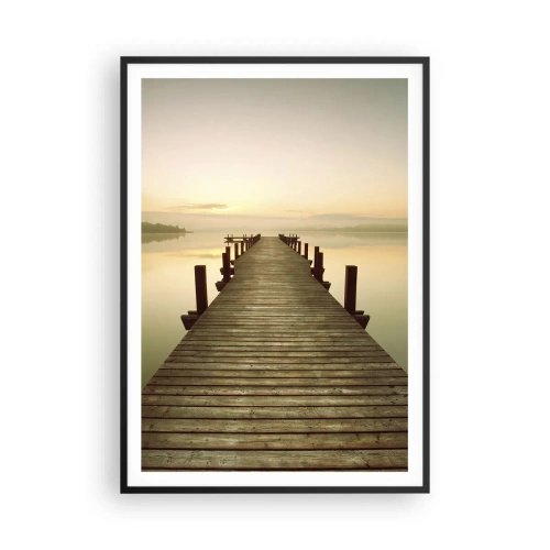 Plakat w czarnej ramie - Przedświt, świtanie, światło - 70x100 cm
