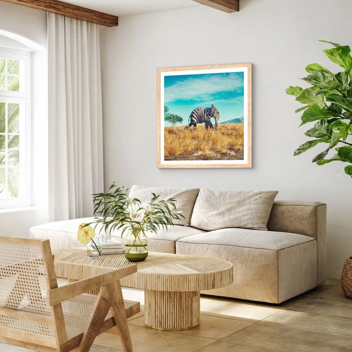 Plakat w ramie jasny dąb - Szarość już niemodna - 30x30 cm