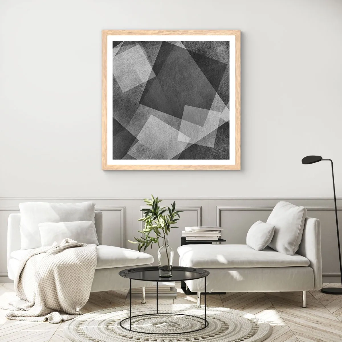 Plakat w ramie jasny dąb - Odwieczny symbol trwałości i porządku - 40x40 cm