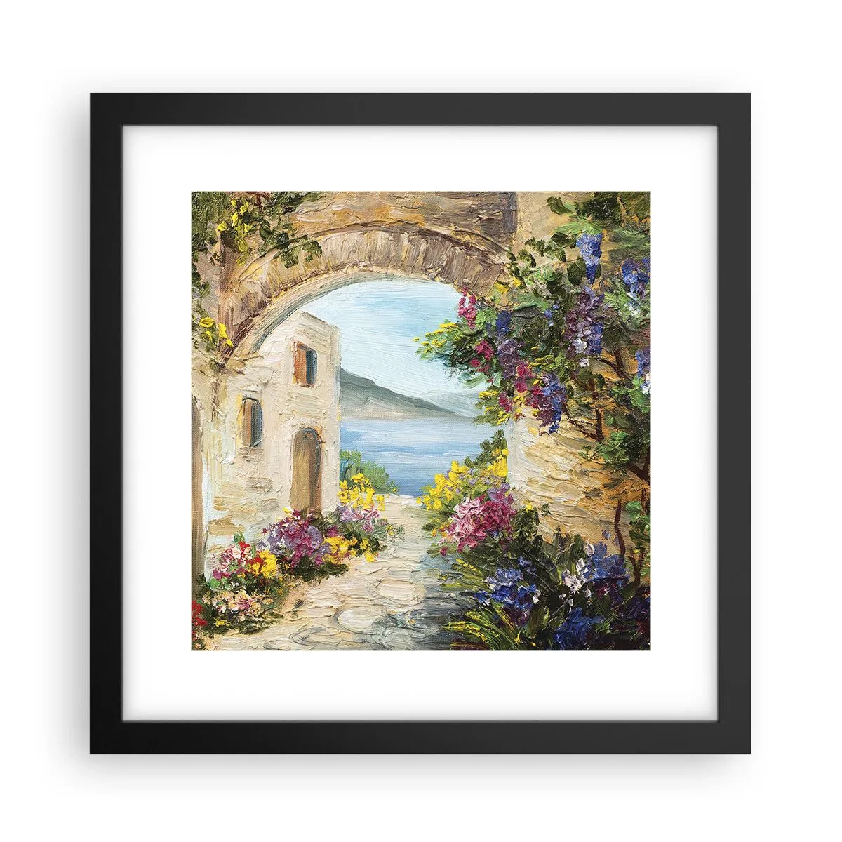 Plakat w czarnej ramie - Urok nadmorskiej prowincji - 30x30 cm