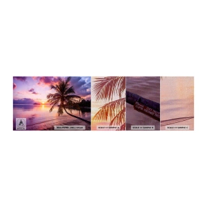 Fototapeta Próbka Premium Canvas - Błogość aż po horyzont - Krajobraz, Palma Kokosowa, Morze - 100x30 cm