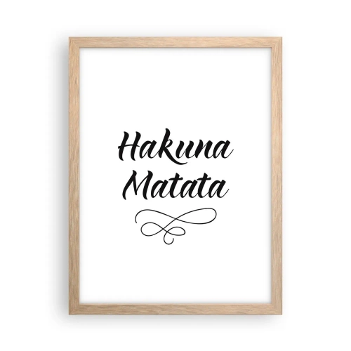 Plakat w ramie jasny dąb - Najlepsza rada - 30x40 cm