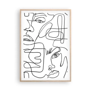 Plakat w ramie jasny dąb - W splątanych emocjach - 70x100 cm