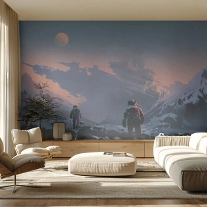 Fototapeta Premium Canvas - Pod nieznaną gwiazdą - Abstrakcja, Astronauta, Kosmonauta - 150x105 cm