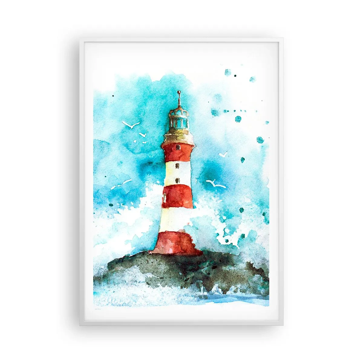 Plakat w białej ramie - Jedność żywiołów - 70x100 cm