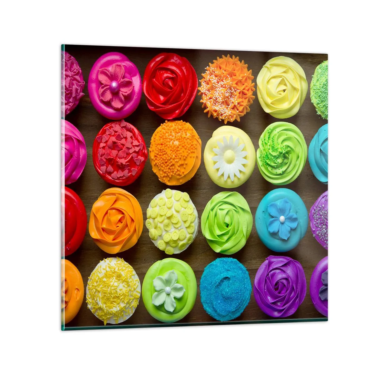 Obraz na szkle - Każde inne - wszystkie pyszne - 40x40 cm