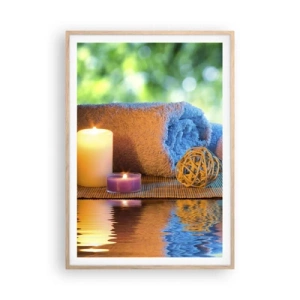 Plakat w ramie jasny dąb - Czas dla ciała - 70x100 cm