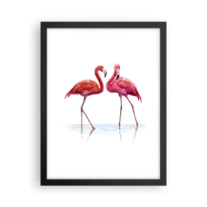 Plakat w czarnej ramie - Różowe randez-vous - 30x40 cm