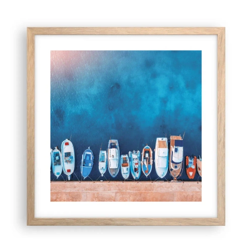 Plakat w ramie jasny dąb - W jednym rzędzie - 40x40 cm