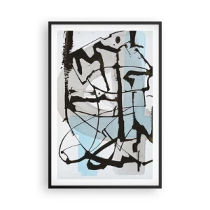 Plakat w czarnej ramie - Mimo wszystko błękitny - 61x91 cm