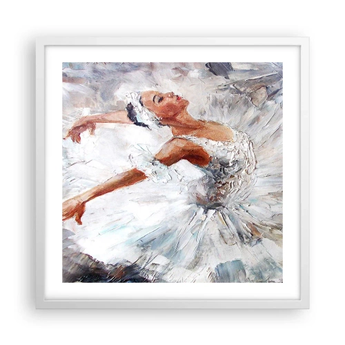 Plakat w białej ramie - Delikatna i lekka jak tiul - 50x50 cm