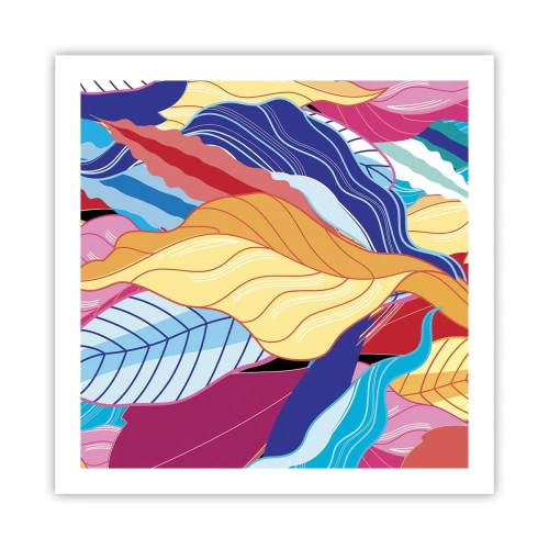 Plakat - Kolorowy bałagan - 60x60 cm