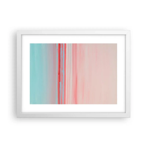 Plakat w białej ramie - Abstrakcja o świcie - 40x30 cm