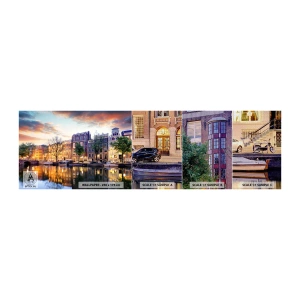 Fototapeta Próbka Premium Canvas - Powściągliwe i spokojne holenderskie piękno - Miasto, Architektura, Amsterdam - 100x30 cm