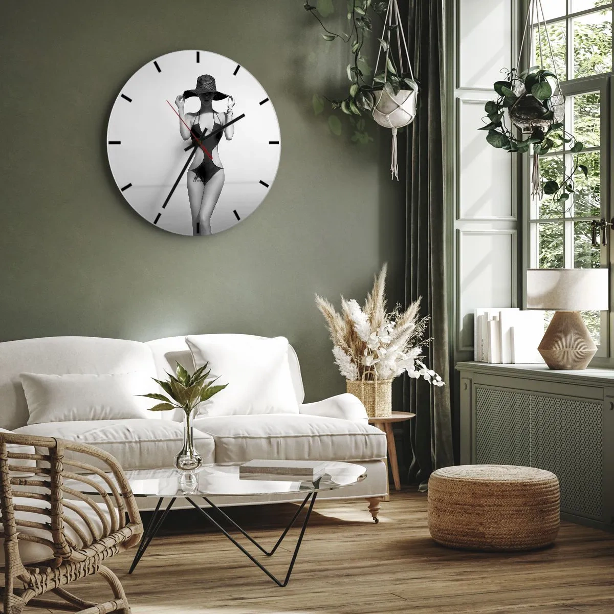 Zegar ścienny - Na imię mi: Elegancja - 40x40 cm