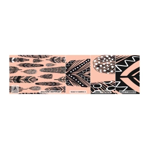 Fototapeta Próbka Samoprzylepna Deluxe Sticker - Indiańska kolekcja - Abstrakcja, Pióra, Boho - 100x30 cm