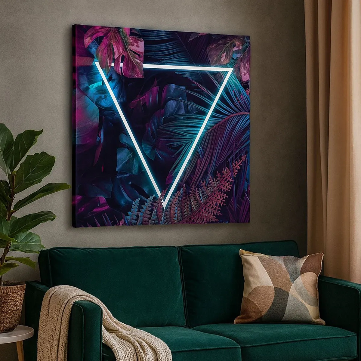 Obraz na płótnie - Ogród w stylu disco - 30x30 cm