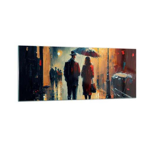 Obraz na szkle - Miejska love story - 100x40 cm