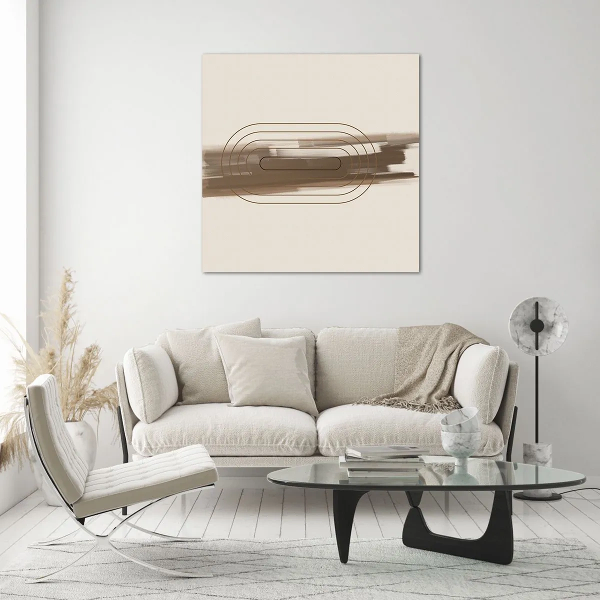 Obraz na szkle - Powiew szarości - 70x70 cm