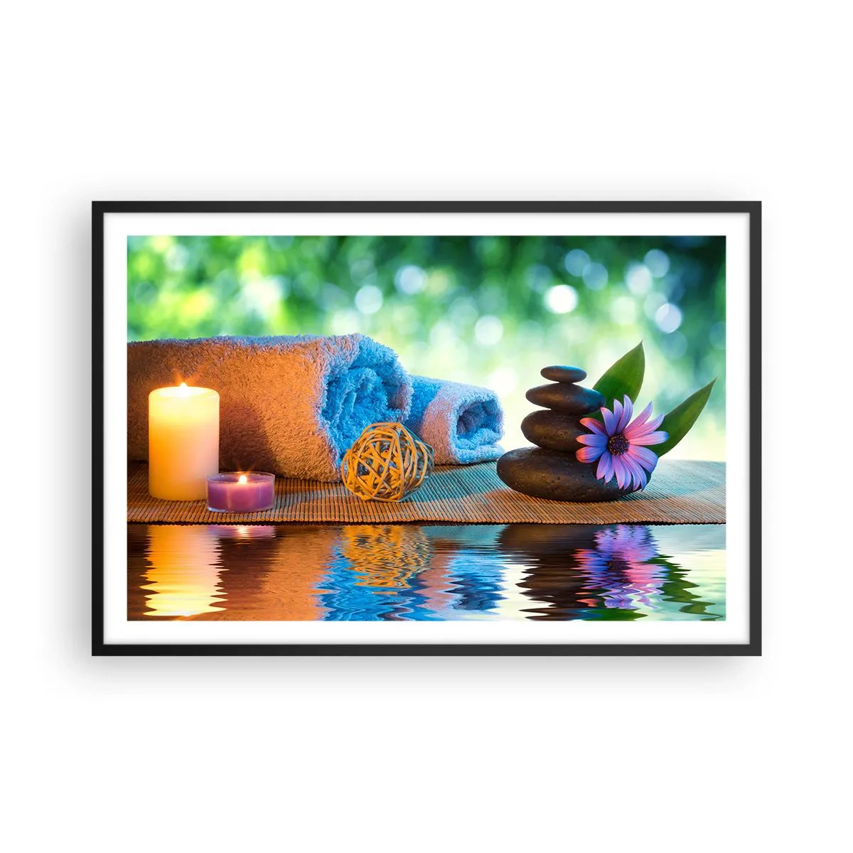 Plakat w czarnej ramie - Czas dla ciała - 91x61 cm