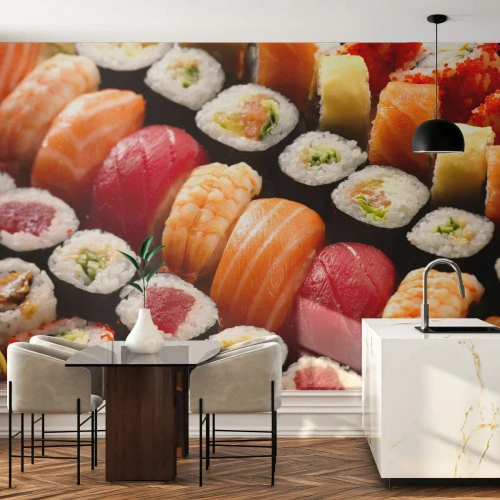 Fototapeta Premium Canvas - Barwy i smaki Azji - Gastronomia, Sushi, Azja - 450x315 cm