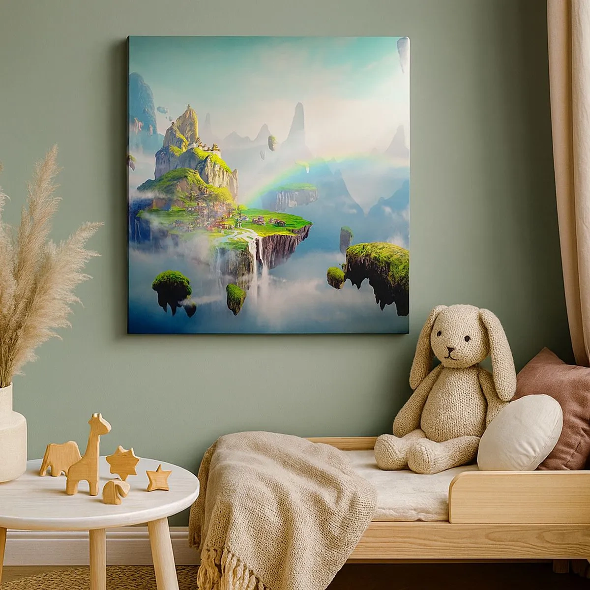 Obraz na płótnie - Śródniebie - wyspy szczęśliwe - 30x30 cm