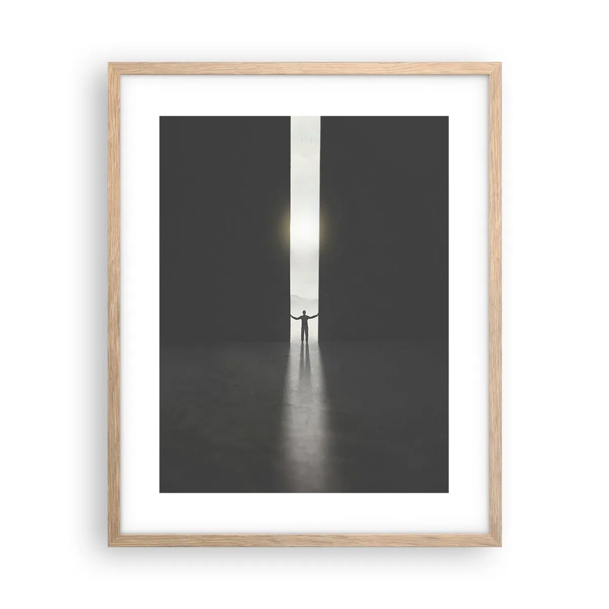 Plakat w ramie jasny dąb - Krok do jasnej przyszłości - 40x50 cm