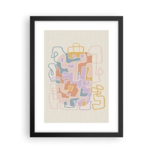 Plakat w czarnej ramie - Labirynt – radosna przygoda - 30x40 cm