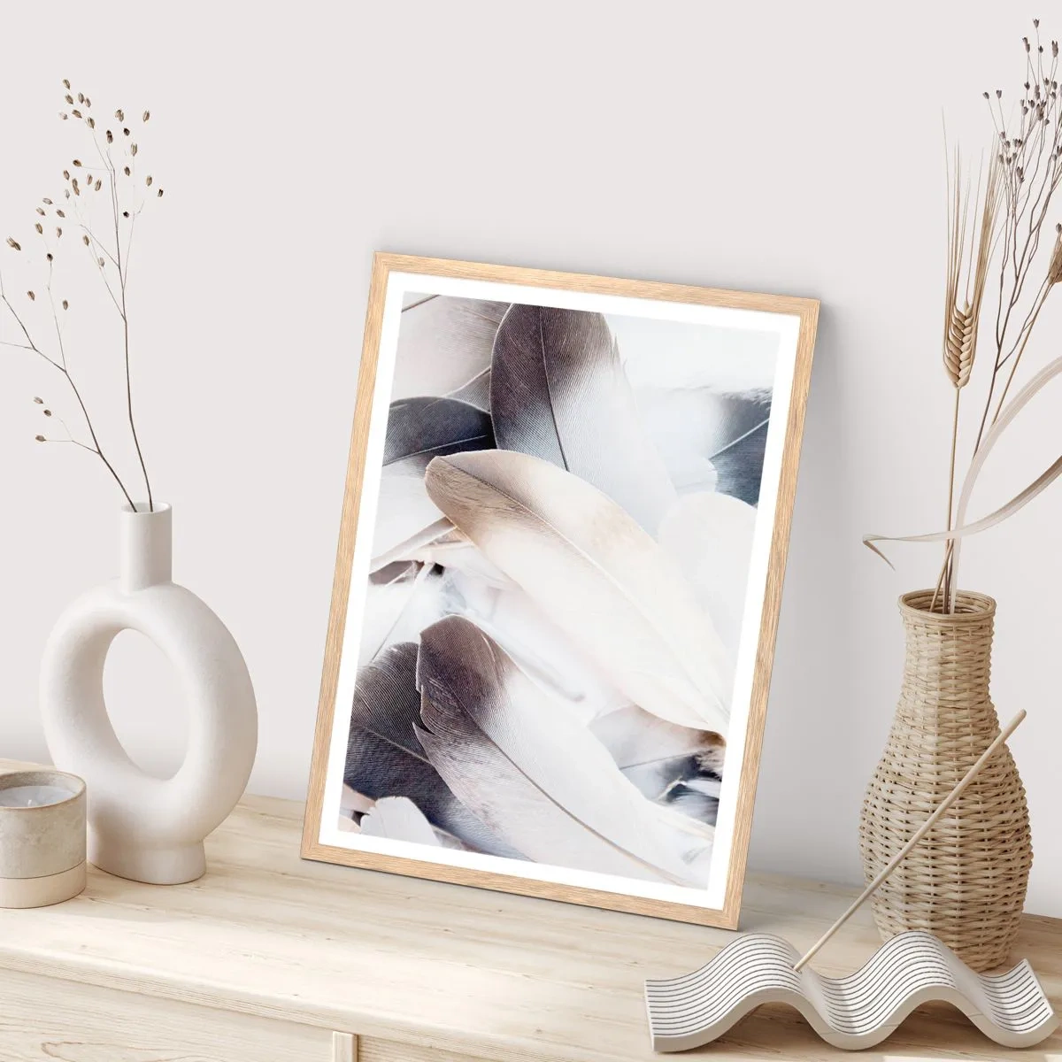 Plakat w ramie jasny dąb - Niemal anielskie - 50x70 cm
