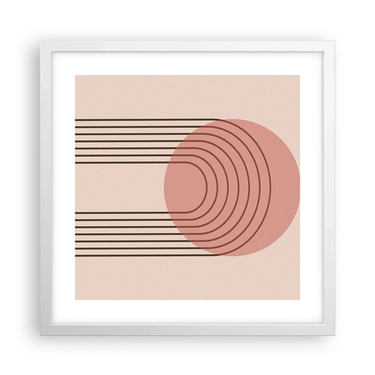 Plakat w białej ramie - Nieodparte przyciąganie - 40x40 cm