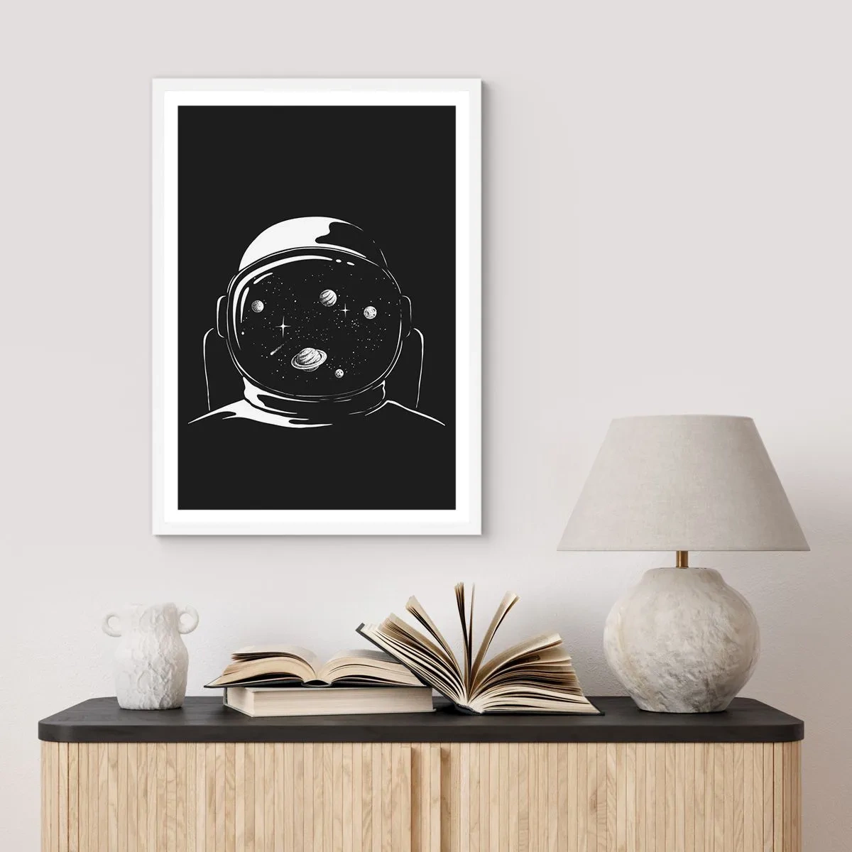 Plakat w białej ramie - Niezły widok - 70x100 cm