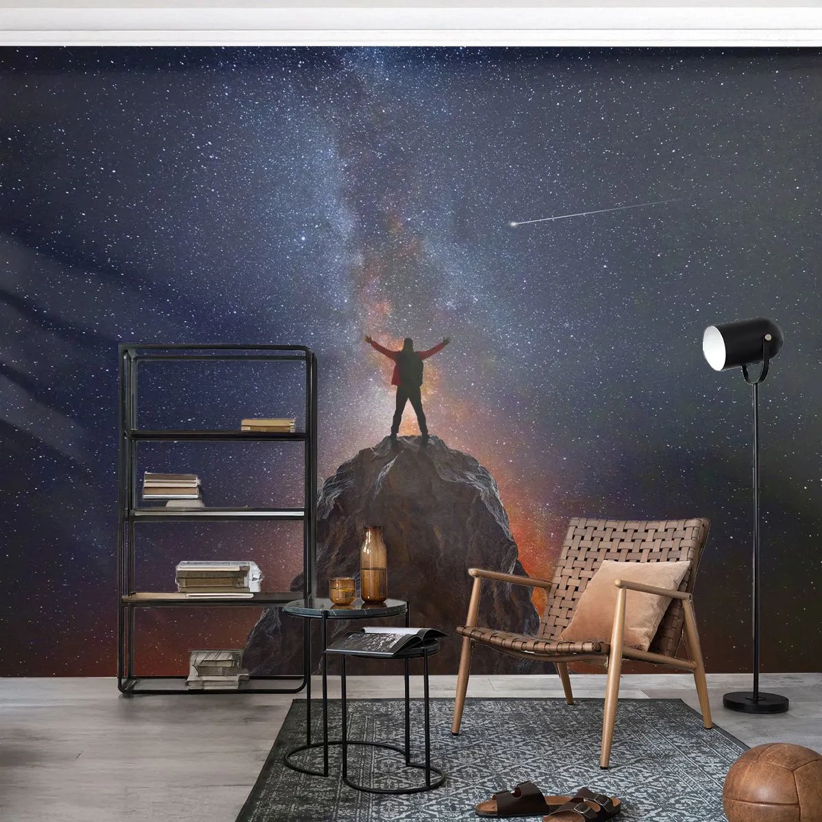 Fototapeta Premium Canvas - Moc jest ze mną! - Abstrakcja, Kosmos, Człowiek - 300x210 cm