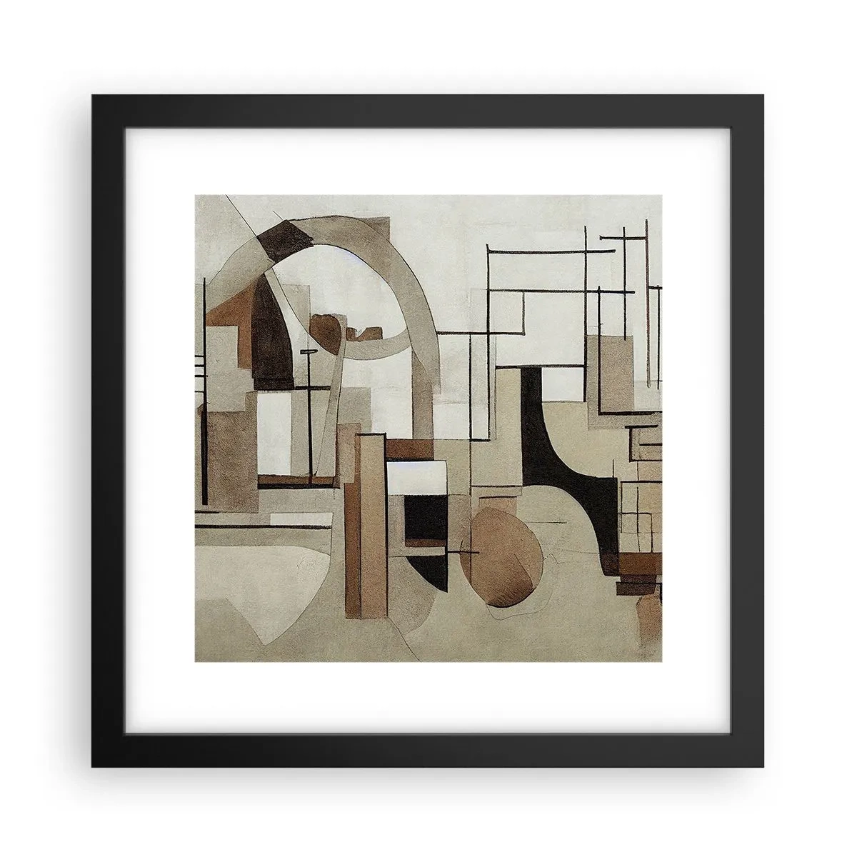 Plakat w czarnej ramie - Pejzaż miejski 2.0 - 30x30 cm