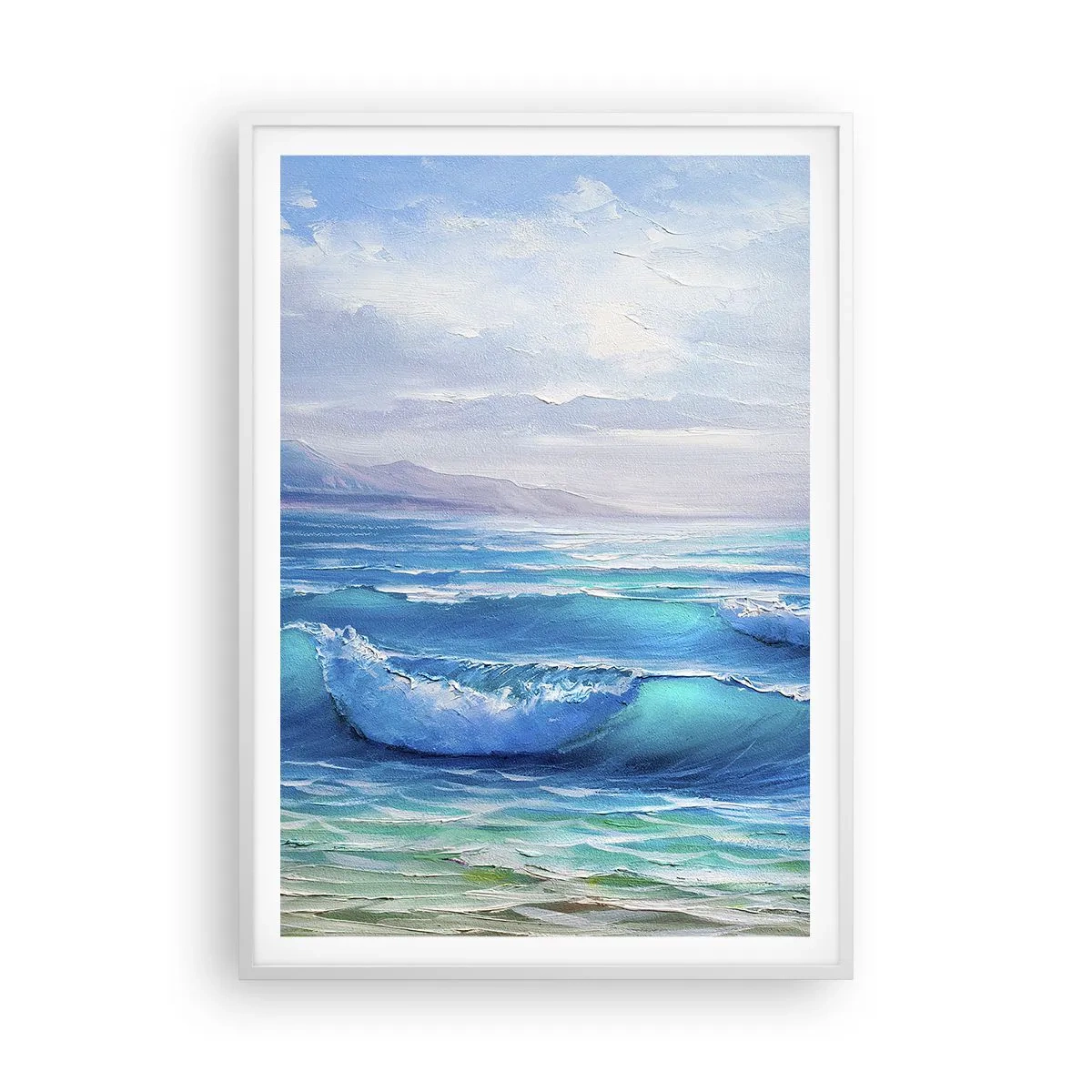 Plakat w białej ramie - Niesie ukojenie - 70x100 cm