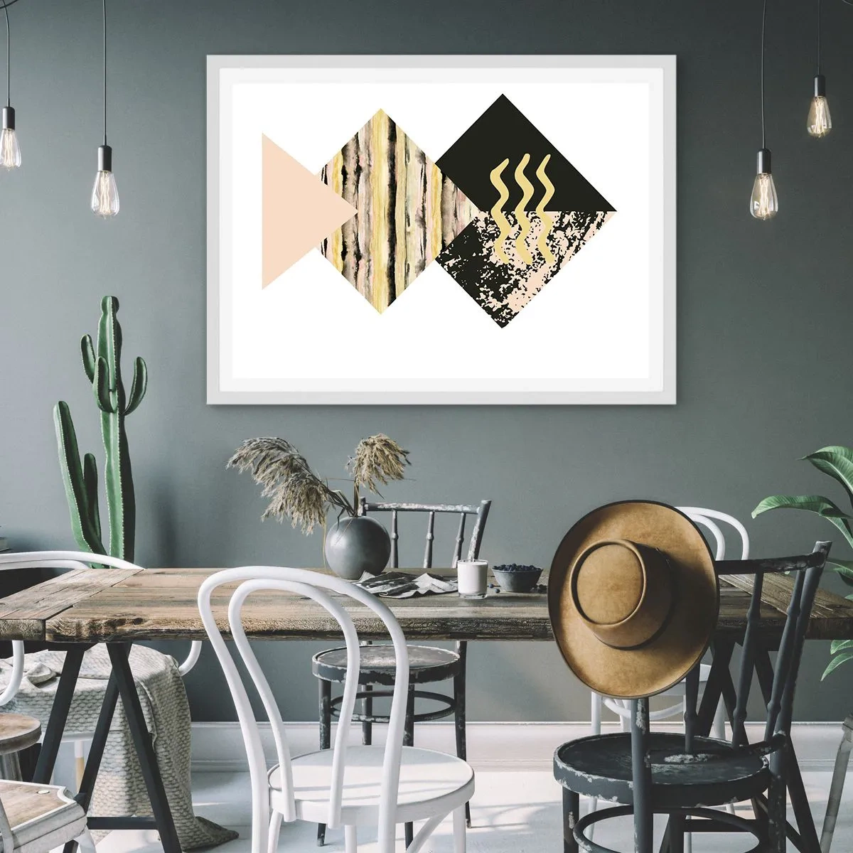 Plakat w białej ramie - Nie takie proste - 40x30 cm