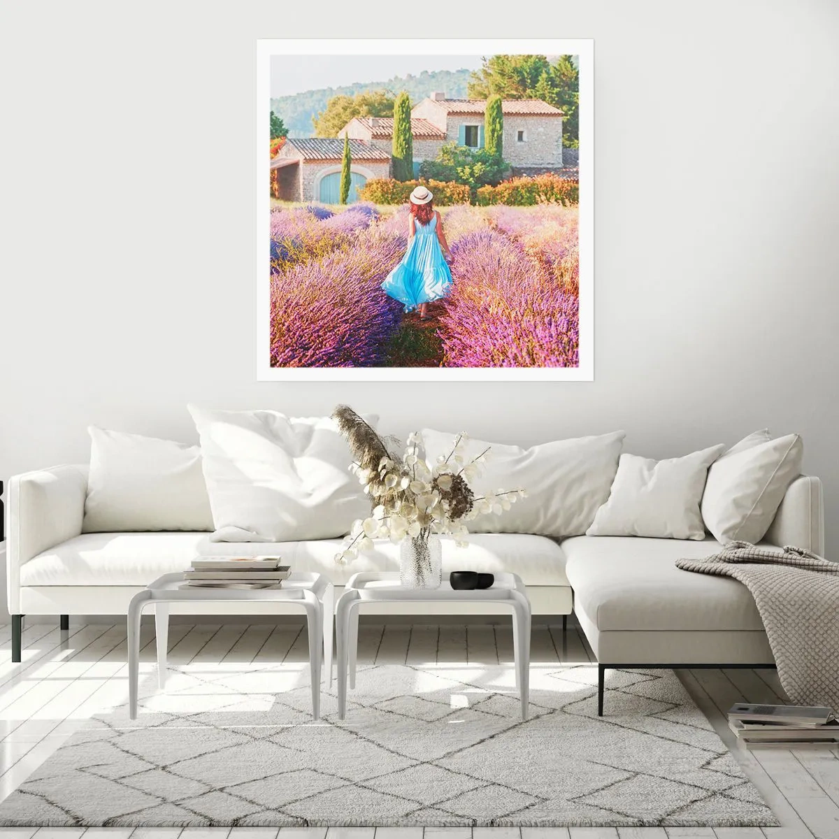 Plakat - Lawendowa dziewczyna - 60x60 cm