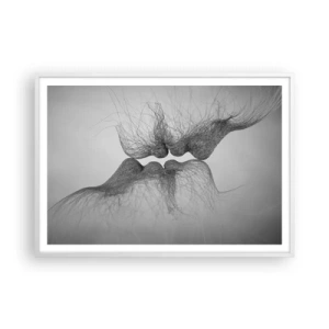 Plakat w białej ramie - Pocałunek wiatru - 100x70 cm