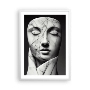 Plakat w białej ramie - Marmurowe kształty - 50x70 cm