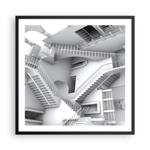 Plakat w czarnej ramie - Paradoksy przestrzeni - 60x60 cm