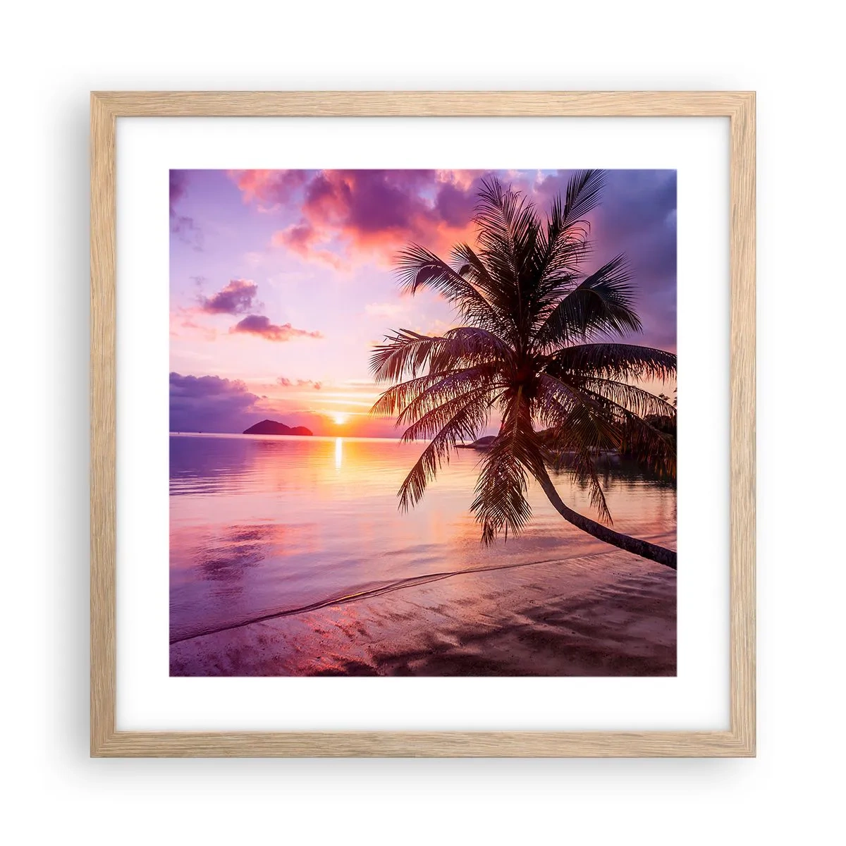 Plakat w ramie jasny dąb - Błogość aż po horyzont - 40x40 cm
