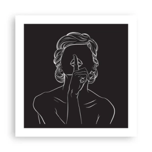 Plakat - Piękno rozkwita w ciszy - 50x50 cm